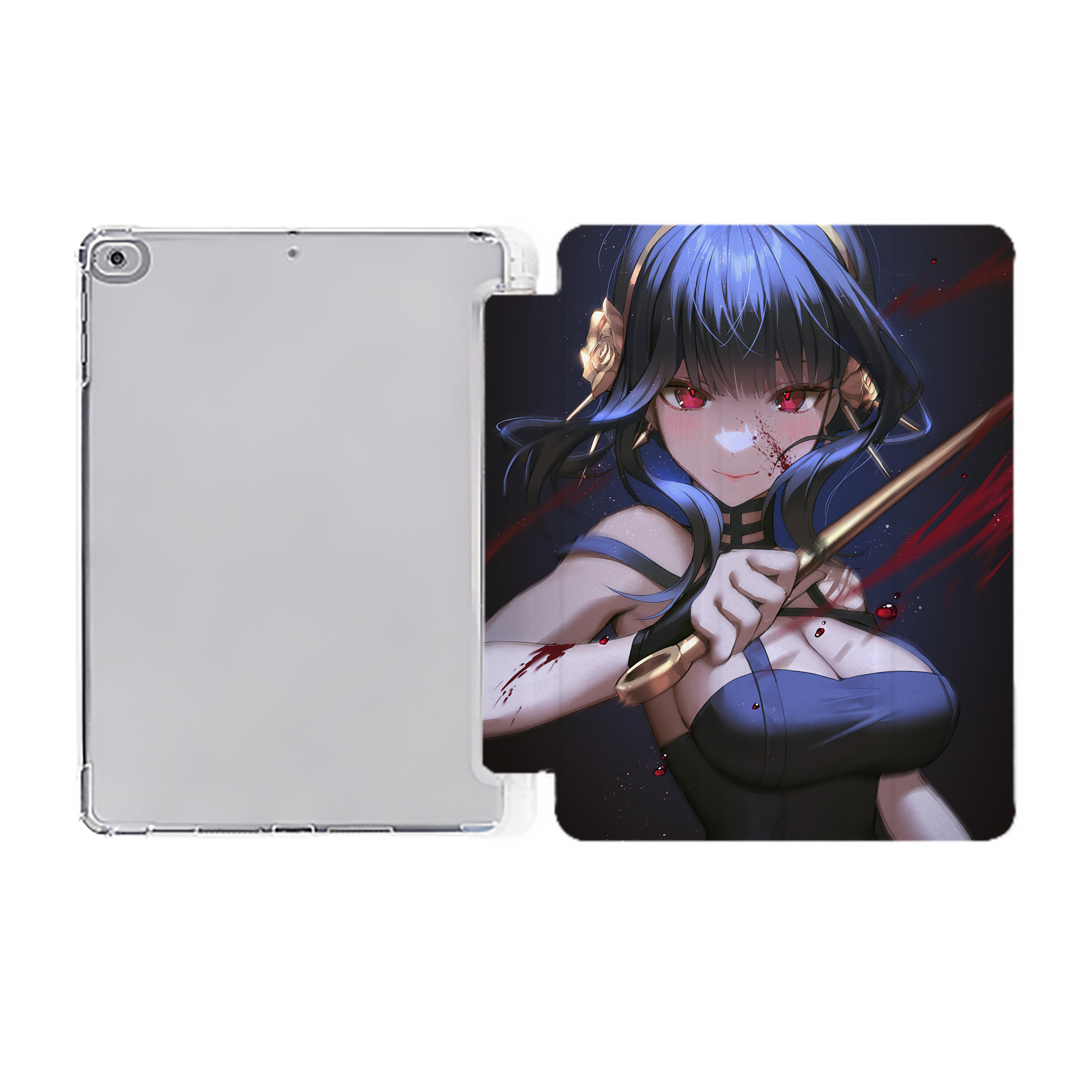 （画像用） SPY×FAMILY间谍家家酒 IPad ケース ペン収納付き 三つ折りスタンド PUレザー×シリコン 対応機種9.5/10.5/10.9インチ